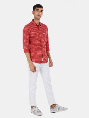 red printed casual shirt - 17571304 - Standard Image - 4