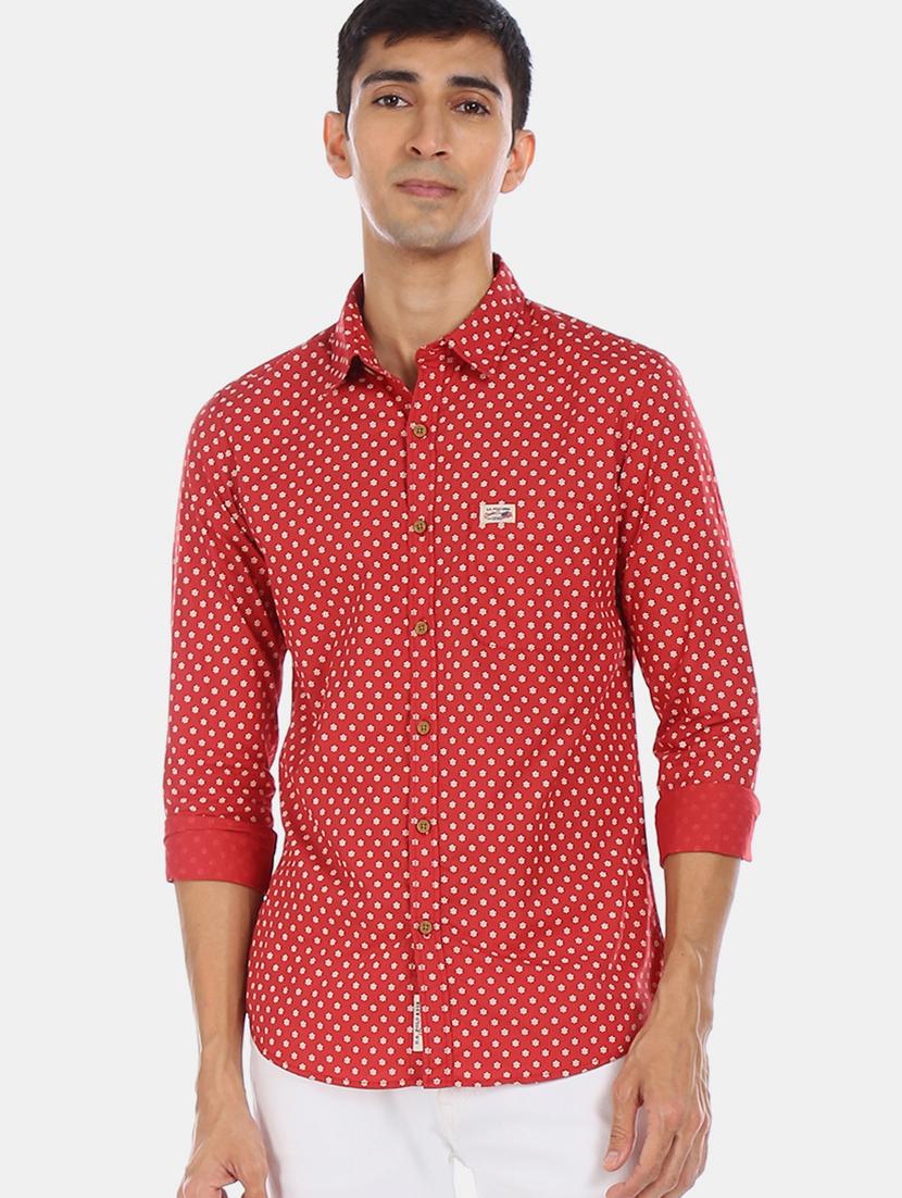 red printed casual shirt - 17571304 - Zoom Image - 1