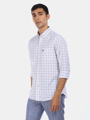 white checkered casual shirt - 17571341 - Standard Image - 2