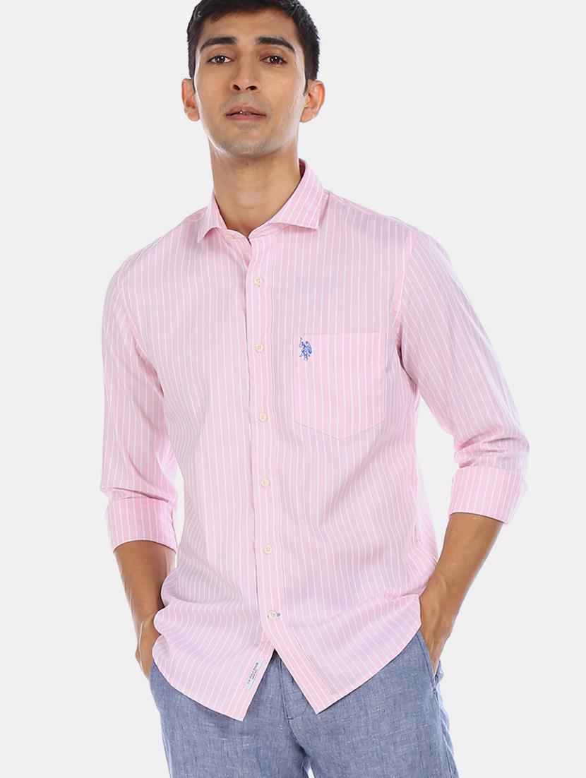 pink striped casual shirt - 17571363 - Zoom Image - 1
