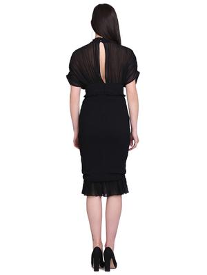 smocked detail bodycon dress - 17571402 - Standard Image - 3