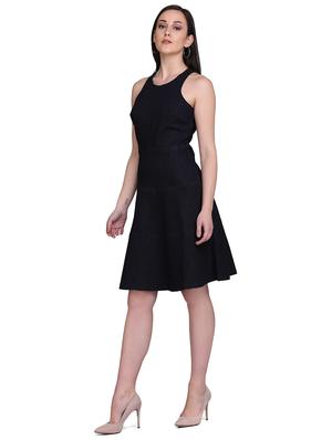 round neck denim a-line dress - 17571420 - Standard Image - 2