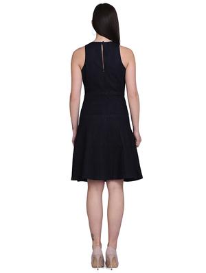 round neck denim a-line dress - 17571420 - Standard Image - 3