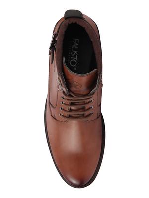 tan pu high ankle boots - 17571631 - Standard Image - 3