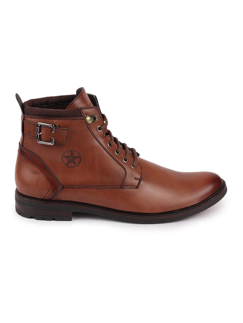 tan pu high ankle boots - 17571631 - Zoom Image - 2
