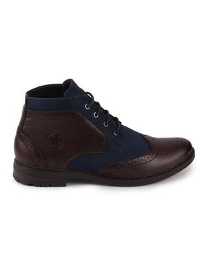 brown pu lace up boots - 17571633 - Standard Image - 2