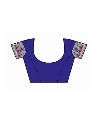 self design baluchari saree with blouse - 17571721 - Standard Image - 4