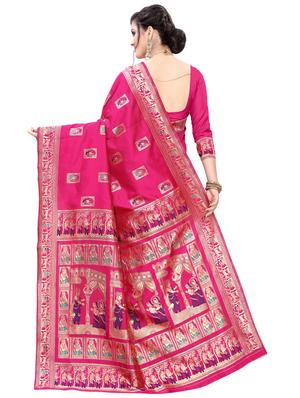 self design baluchari saree with blouse - 17571723 - Standard Image - 2