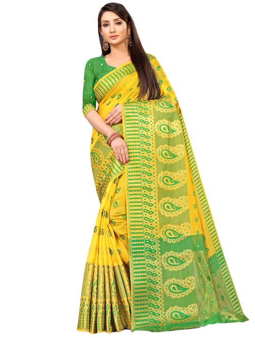 zari work banarasi saree with blouse - 17571831 - Standard Image - 1