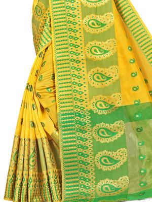 zari work banarasi saree with blouse - 17571831 - Standard Image - 3