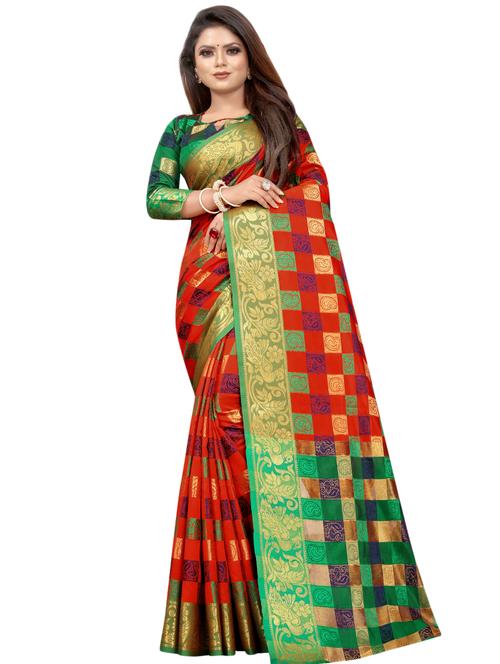 zari work banarasi saree with blouse - 17571832 - Standard Image - 1