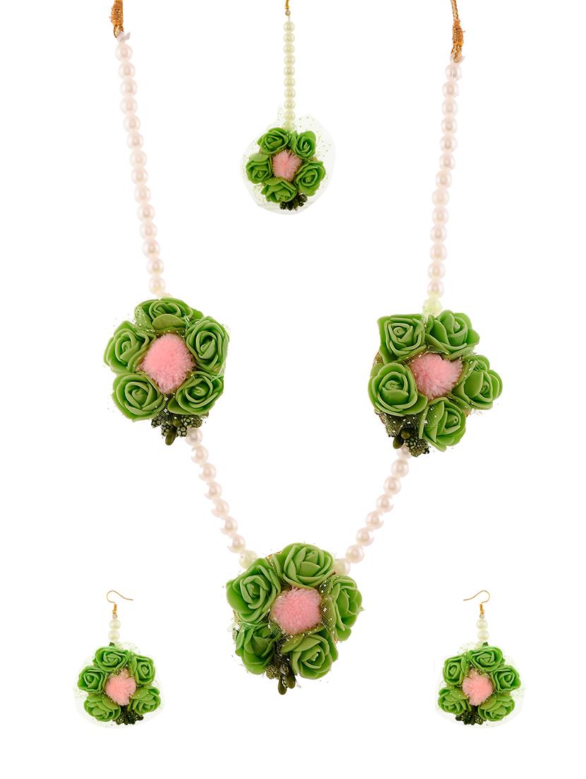 green brass bridal necklace - 17572100 - Zoom Image - 2