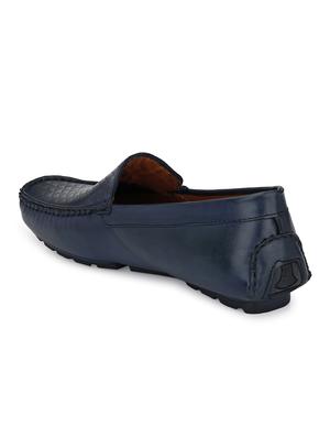 blue leather slip on loafers - 17572702 - Standard Image - 3
