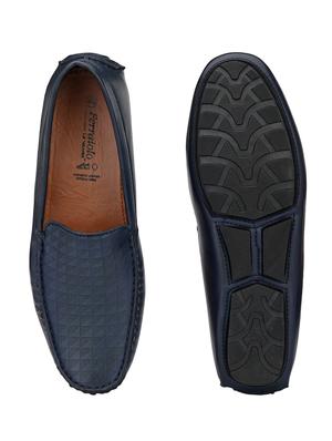 blue leather slip on loafers - 17572702 - Standard Image - 4