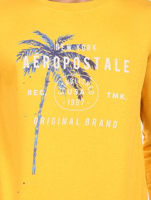 mustard chest print sweatshirt - 17572751 - Standard Image - 5