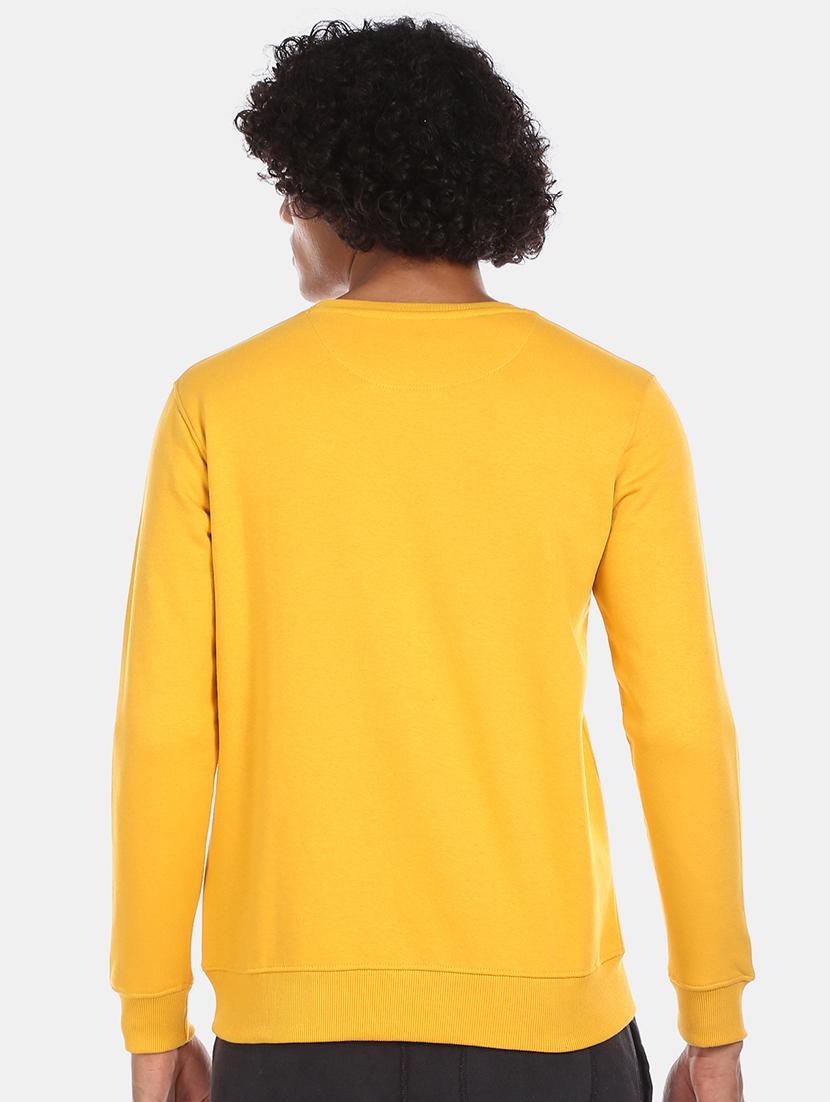 mustard chest print sweatshirt - 17572751 - Zoom Image - 3