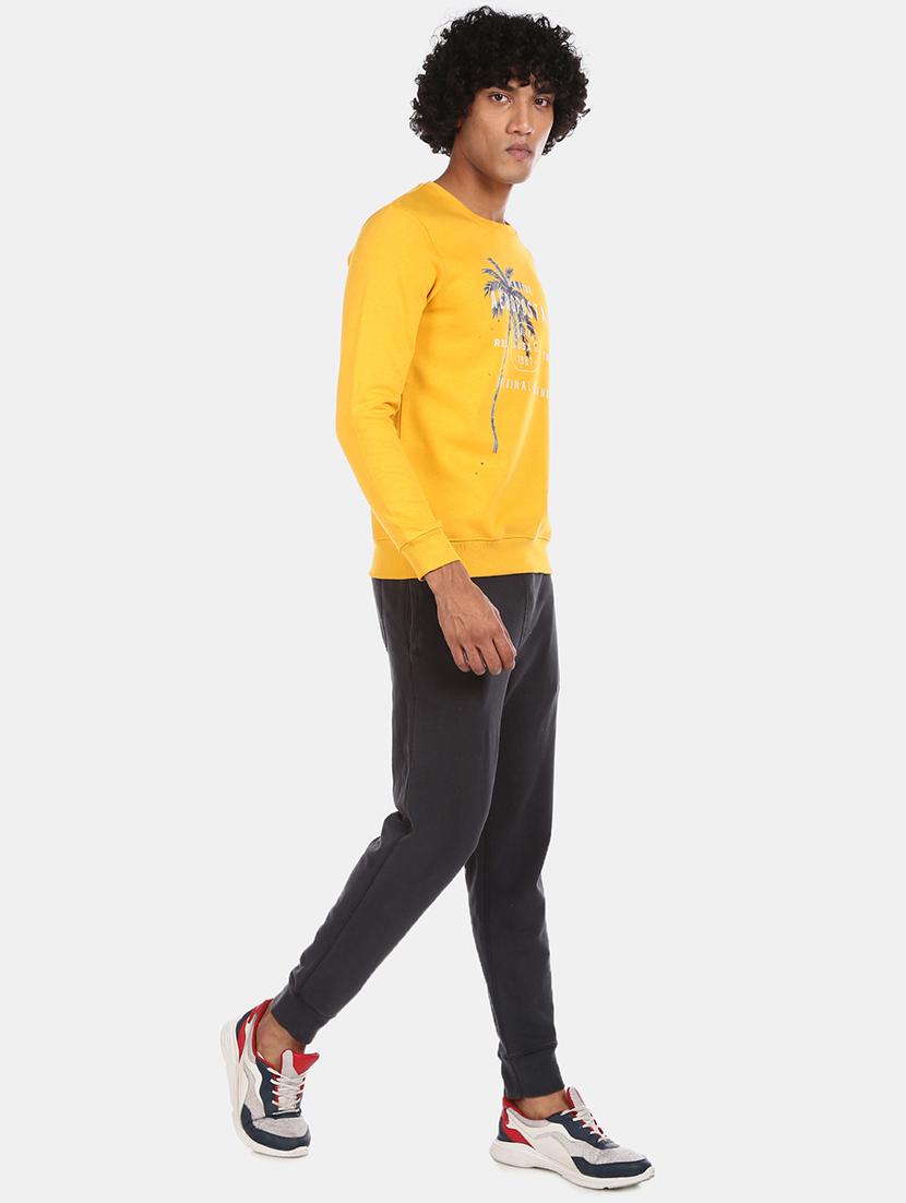 mustard chest print sweatshirt - 17572751 - Zoom Image - 4