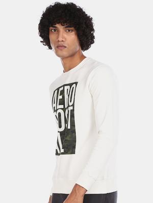 white front print sweatshirt - 17572753 - Standard Image - 2