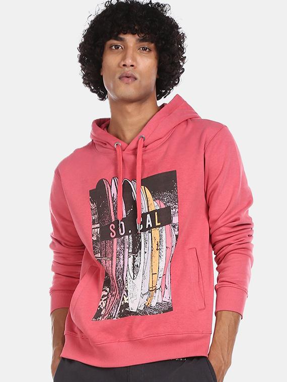 pink front print sweatshirt - 17572754 - Zoom Image - 1