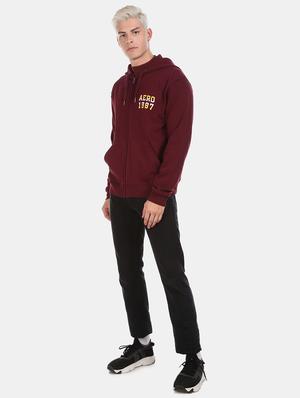 maroon printed sweatshirt - 17572764 - Standard Image - 4