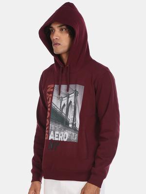 maroon printed sweatshirt - 17572768 - Standard Image - 2