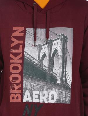 maroon printed sweatshirt - 17572768 - Standard Image - 5