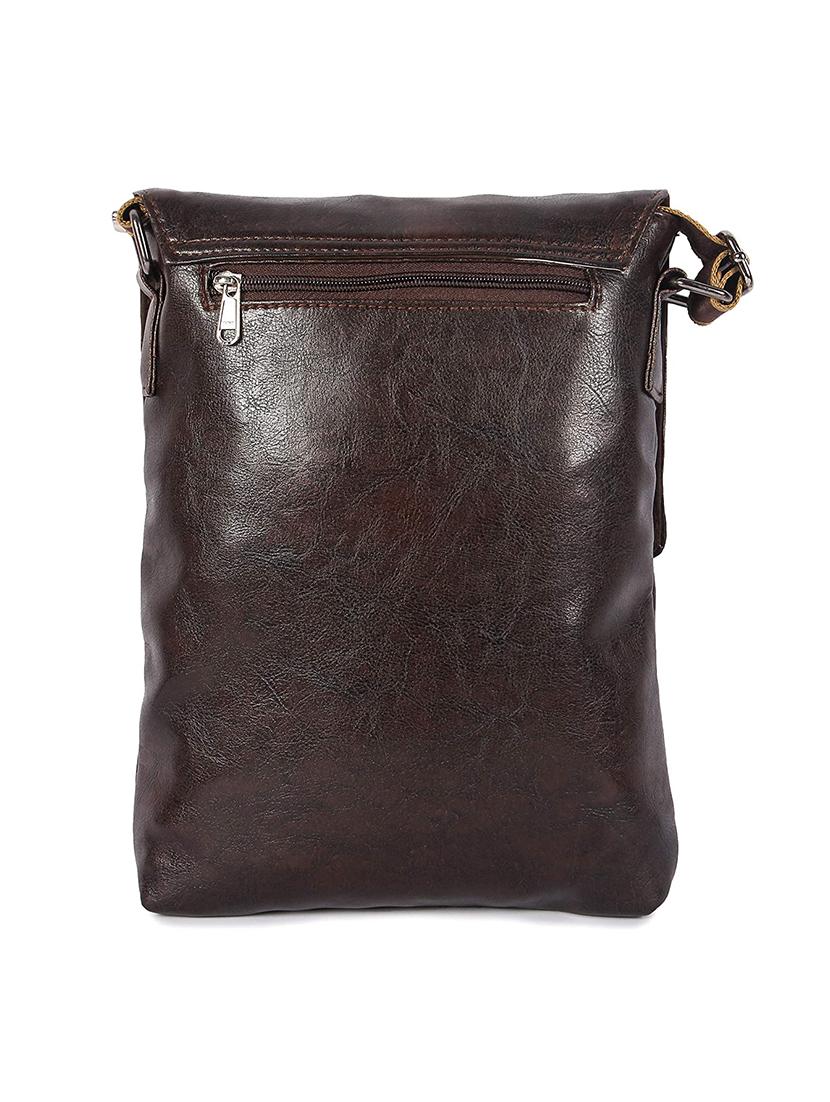 brown leatherette (pu) messenger bag - 17572905 - Zoom Image - 2
