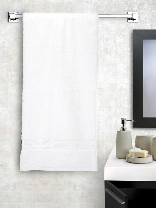 lorena 100% cotton super-soft terry towels -1pc bath towel (d`ross) solid-white - 17572920 - Standard Image - 1