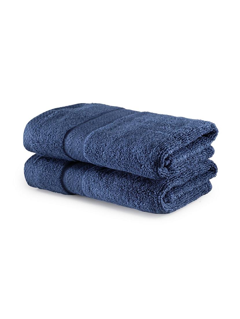 bianca zero-twist 100% cotton ultra-fluffy towels -2pc hand towel (paradiso) solid-navy - 17572950 - Zoom Image - 1