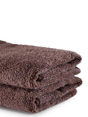 bianca zero-twist 100% cotton ultra-fluffy towels -2pc hand towel (paradiso) solid-chocolate - 17572951 - Standard Image - 2