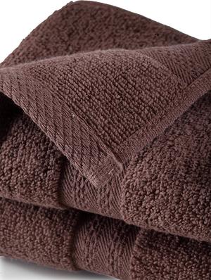 bianca zero-twist 100% cotton ultra-fluffy towels -2pc hand towel (paradiso) solid-chocolate - 17572951 - Standard Image - 3
