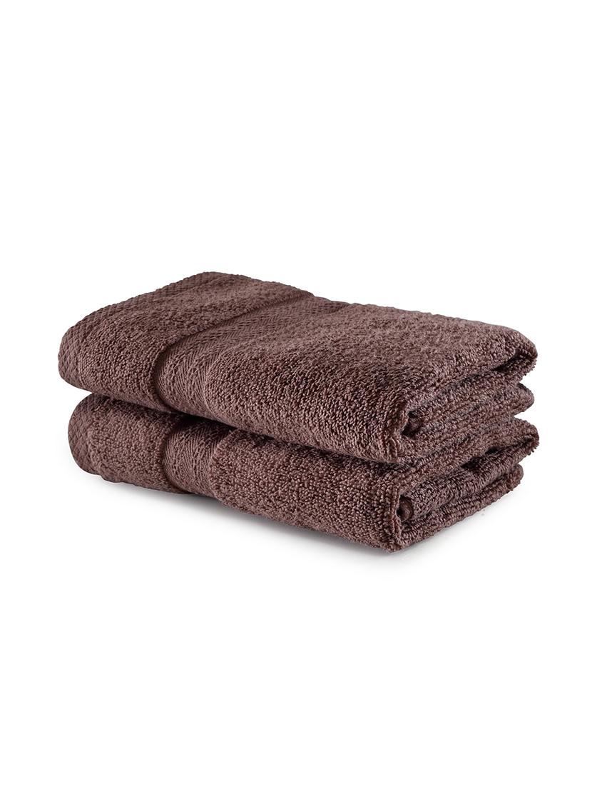 bianca zero-twist 100% cotton ultra-fluffy towels -2pc hand towel (paradiso) solid-chocolate - 17572951 - Zoom Image - 1