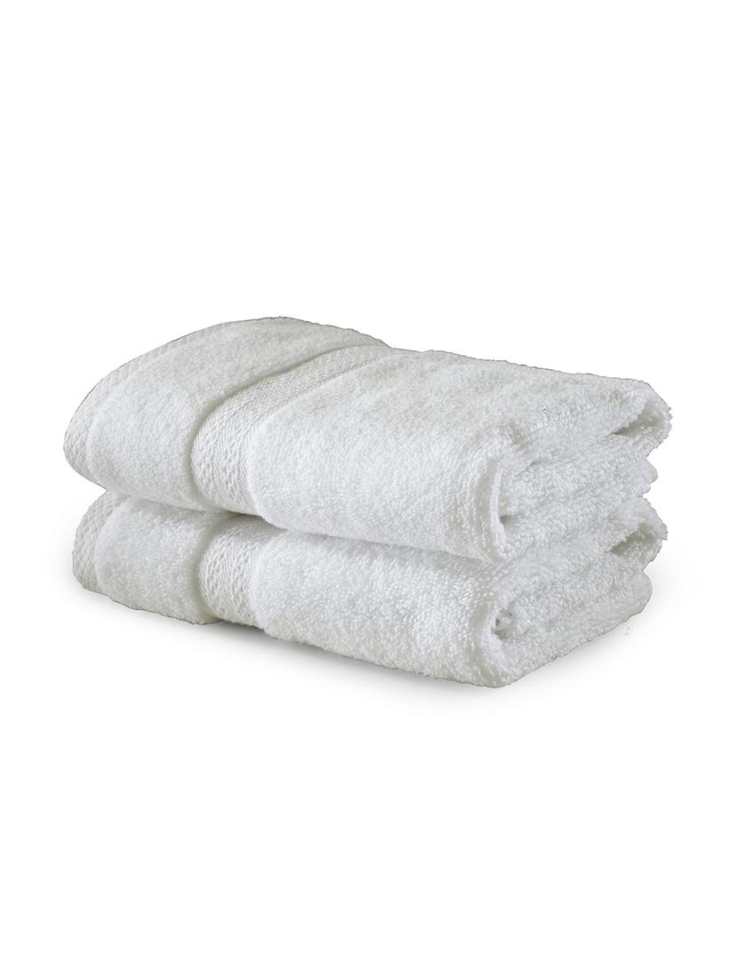 bianca zero-twist 100% cotton ultra-fluffy towels -2pc hand towel (paradiso) solid-white - 17572954 - Zoom Image - 1