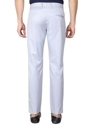 grey solid flat front formal trouser - 17573037 - Standard Image - 3