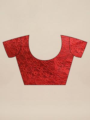 embellished plain net saree with blouse - 17573156 - Standard Image - 3