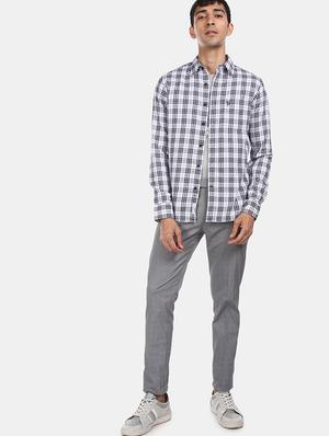 grey solid chinos - 17573205 - Standard Image - 4