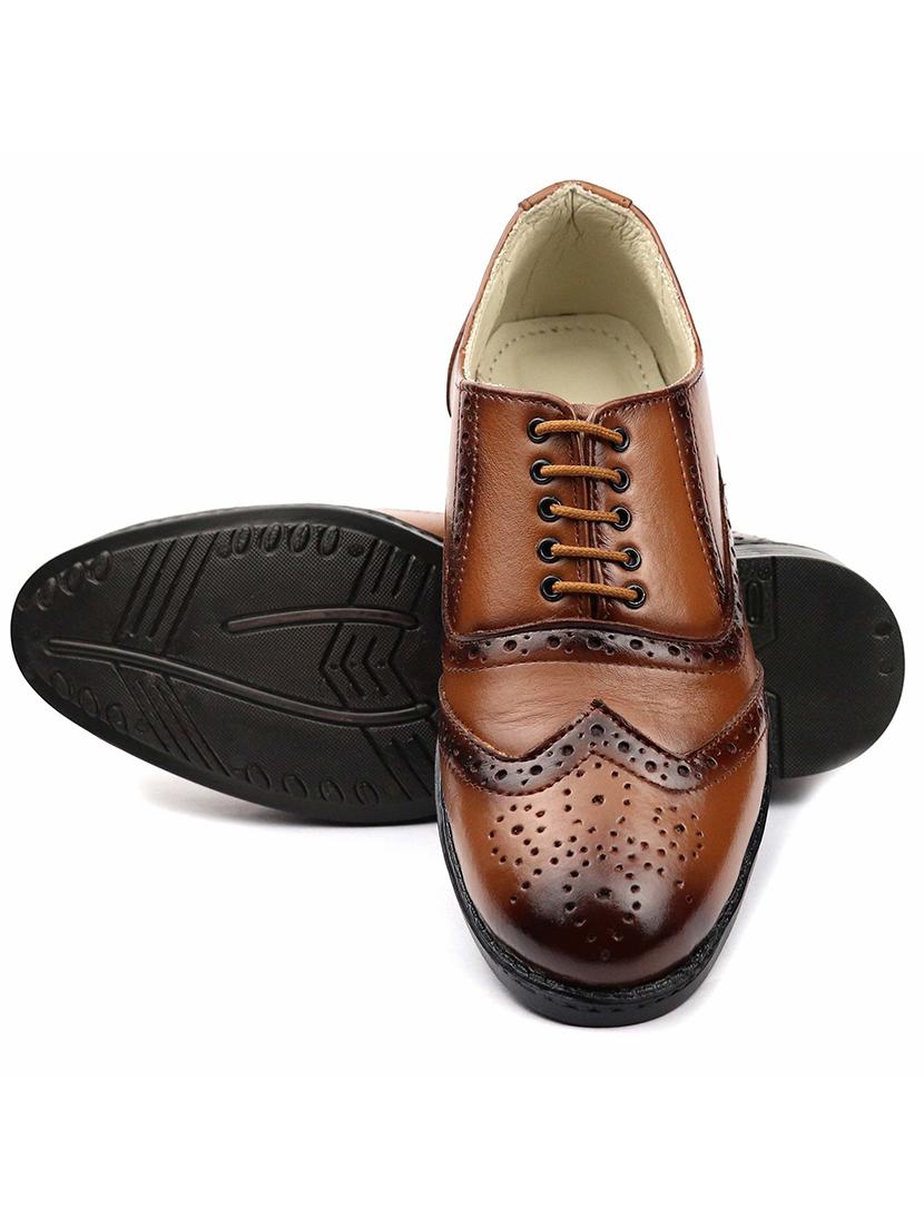 tan leather laceup brouges - 17573210 - Zoom Image - 3