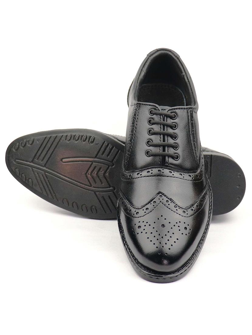 black leather laceup brouges - 17573211 - Zoom Image - 3