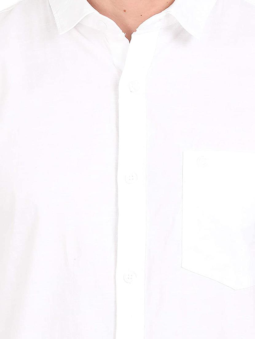 white solid casual shirt - 17573366 - Zoom Image - 5
