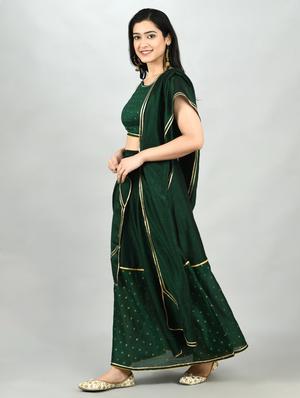 printed flared lehenga - 17573424 - Standard Image - 3