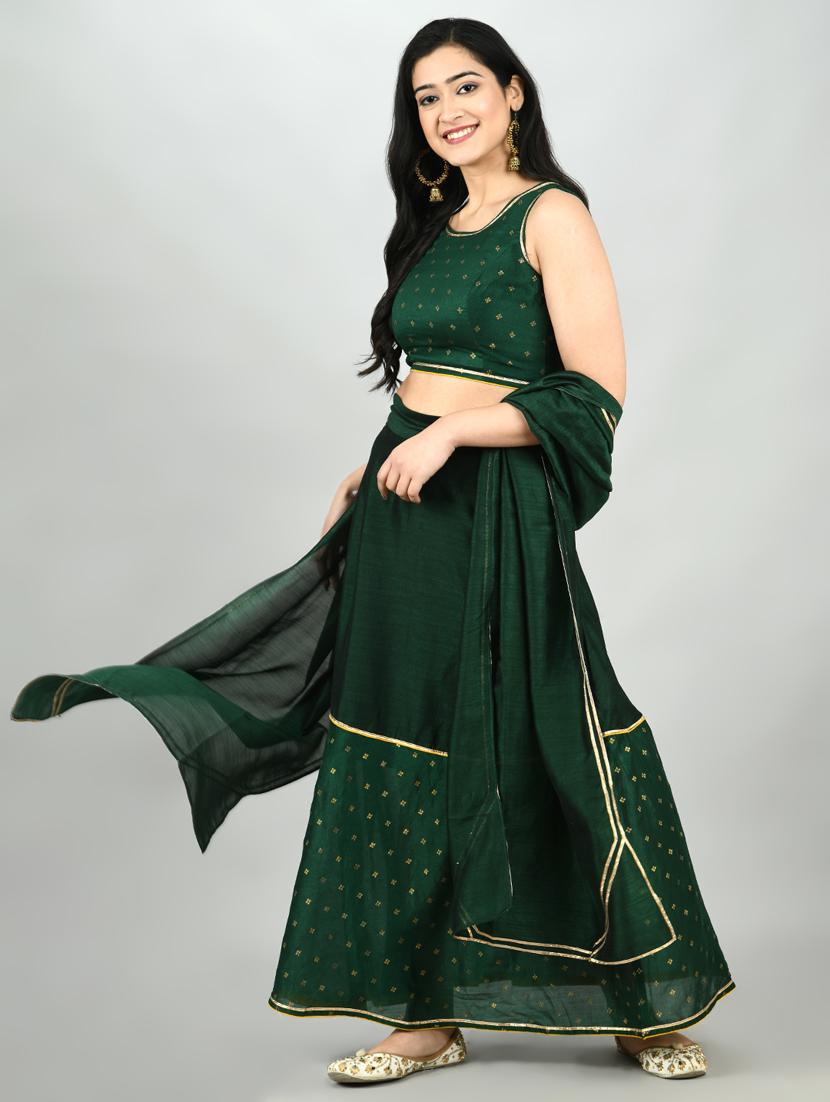 printed flared lehenga - 17573424 - Zoom Image - 2