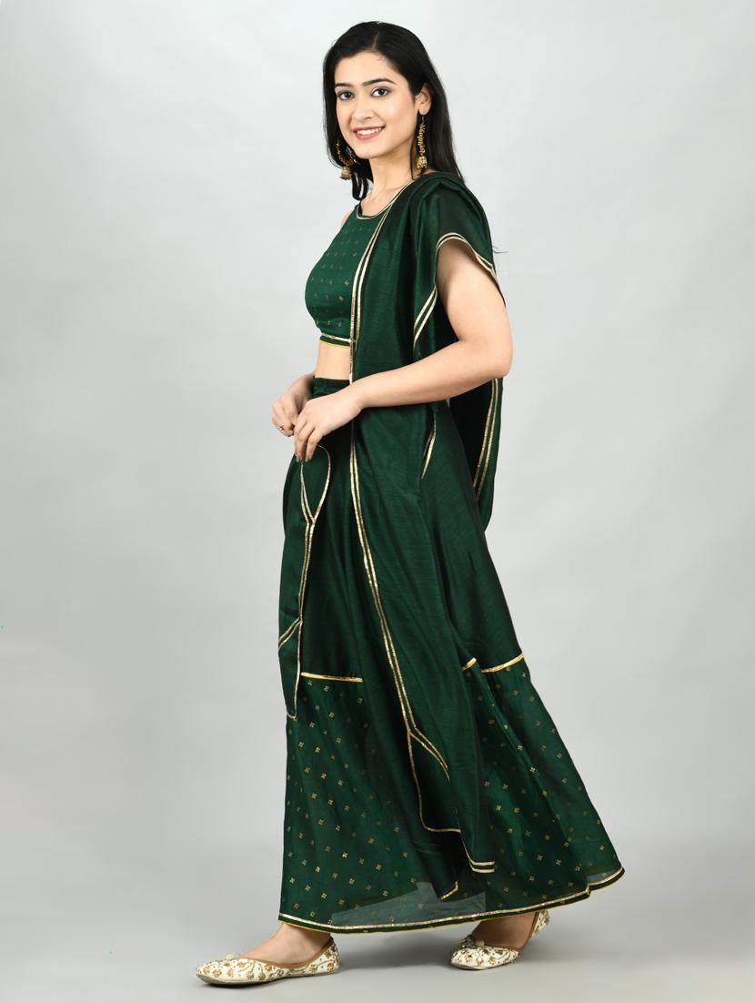 printed flared lehenga - 17573424 - Zoom Image - 3