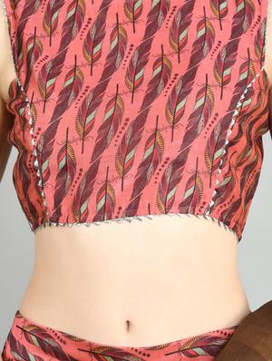 printed flared lehenga - 17573425 - Standard Image - 4