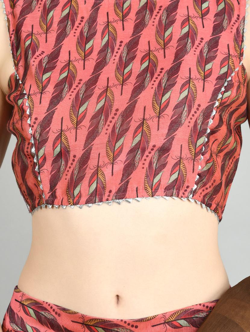 printed flared lehenga - 17573425 - Zoom Image - 4