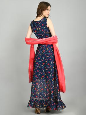 printed flared lehenga - 17573426 - Standard Image - 3