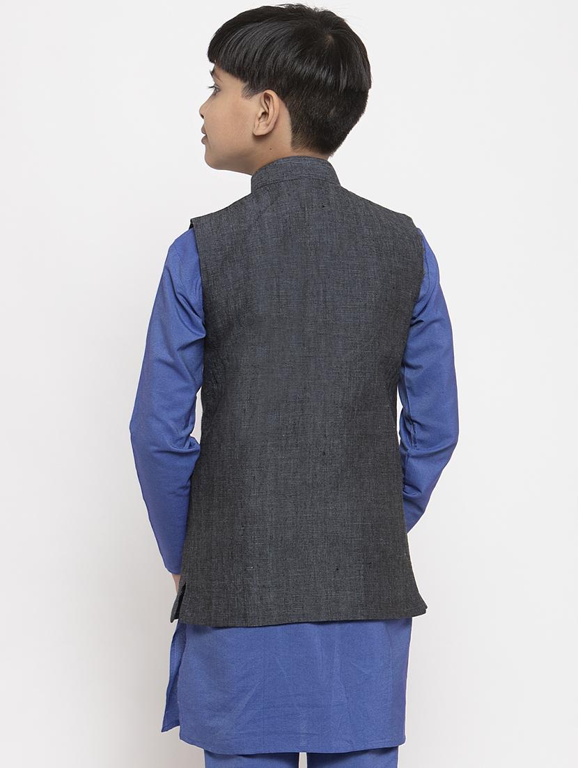 grey cotton kurta sets kurtas & set - 17573635 - Zoom Image - 3