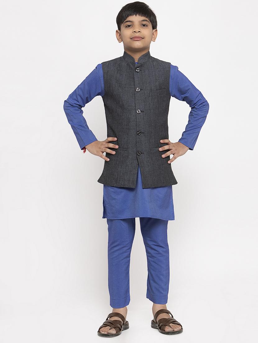 grey cotton kurta sets kurtas & set - 17573635 - Zoom Image - 4