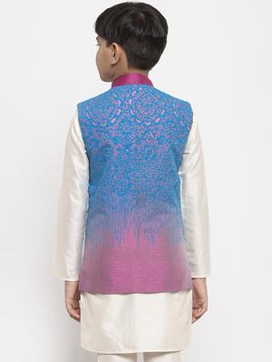 blue cotton kurta sets kurtas & set - 17573636 - Standard Image - 3