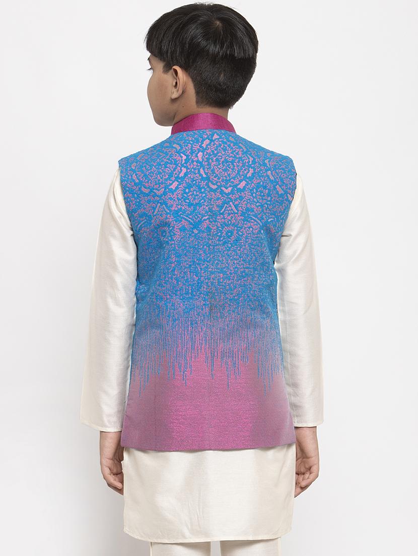 blue cotton kurta sets kurtas & set - 17573636 - Zoom Image - 3
