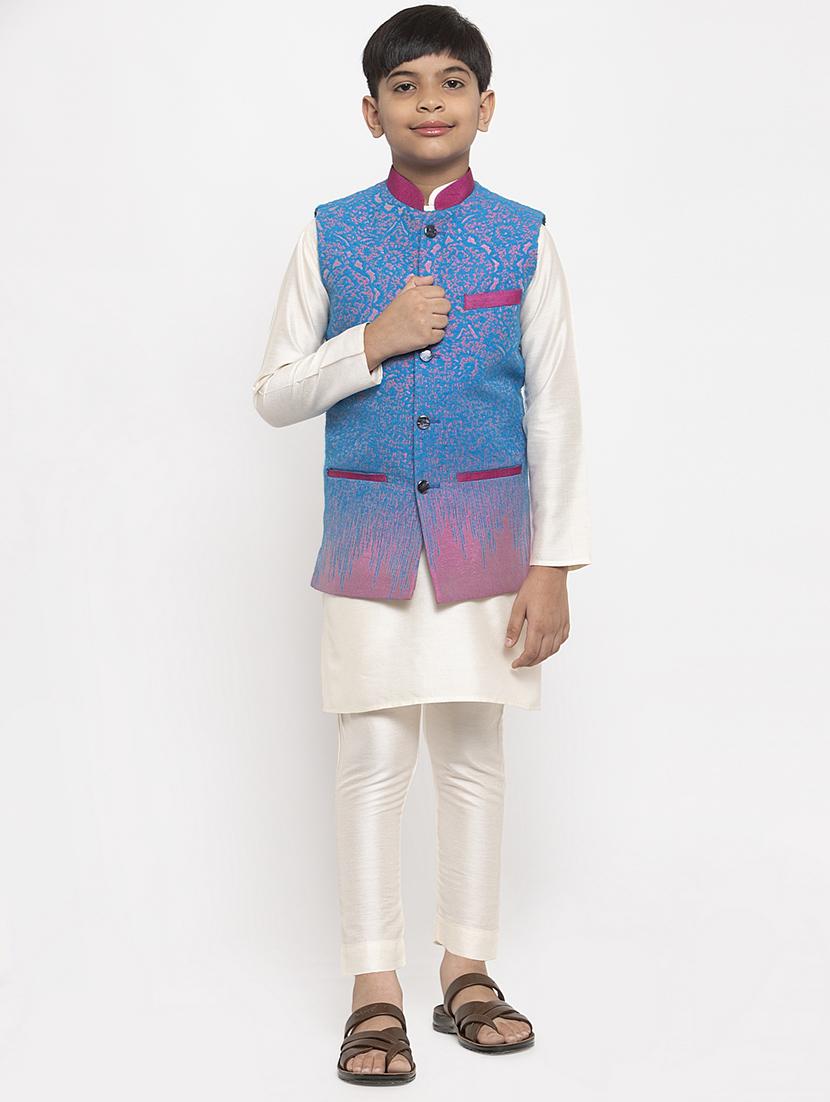 blue cotton kurta sets kurtas & set - 17573636 - Zoom Image - 4